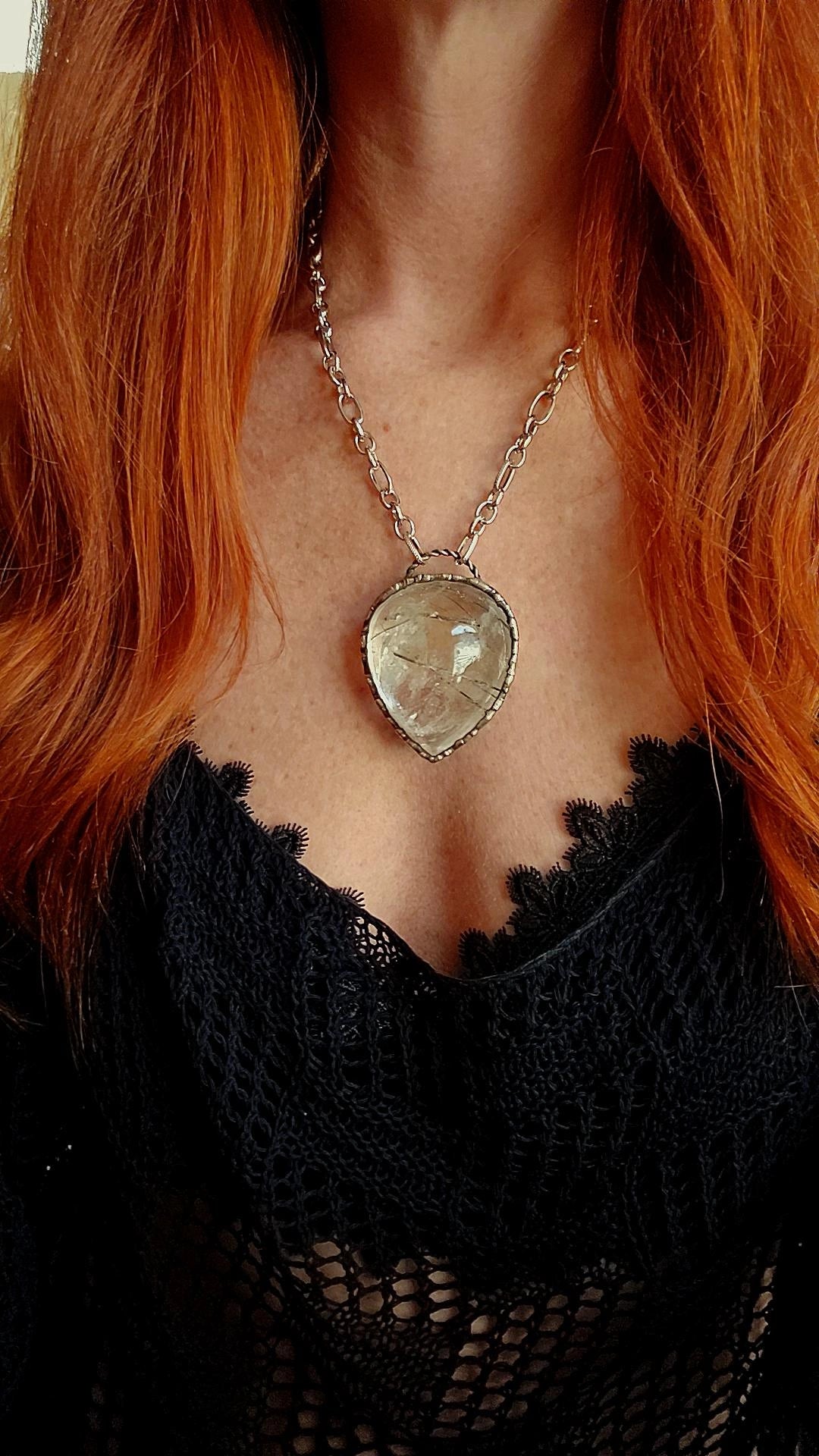 Tourmilated Quartz Pendant