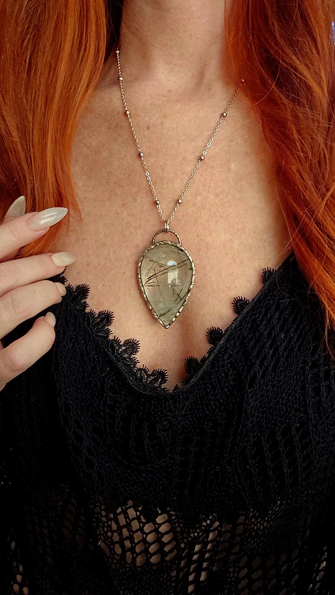 Tourmilated Quartz Pendant