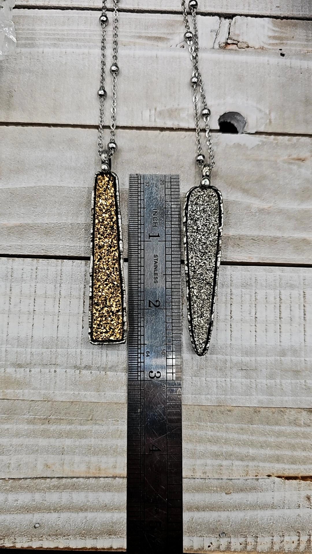 18kt/Platinum Druzy Pendant