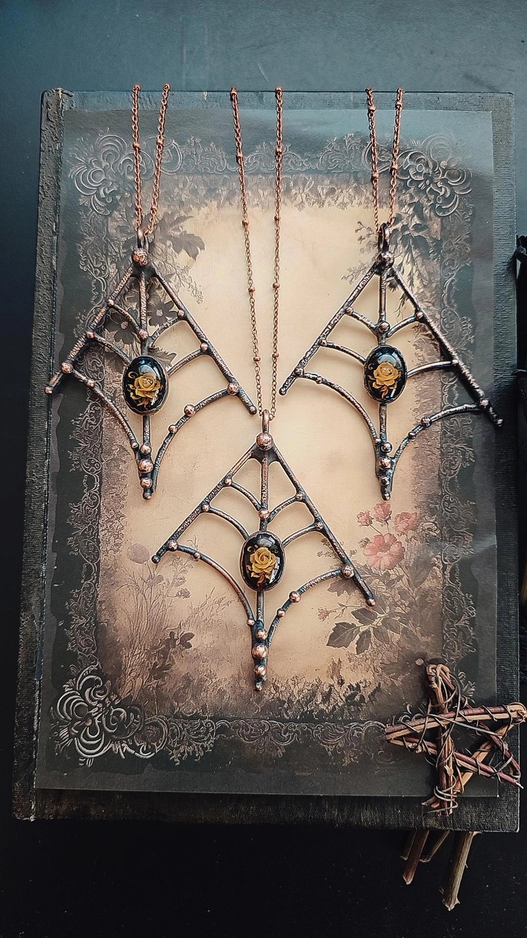 Victorian Web Pendant