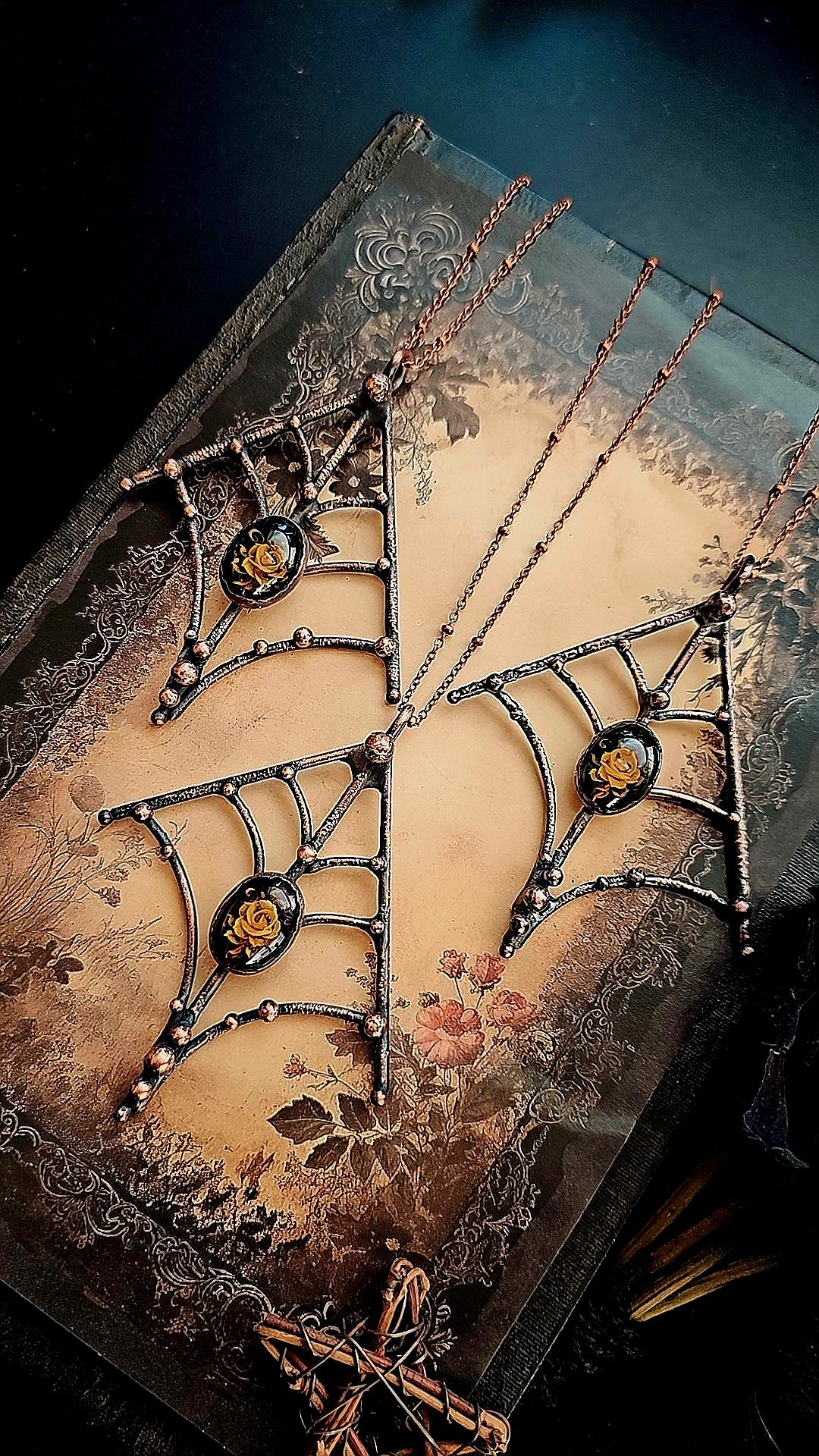 Victorian Web Pendant