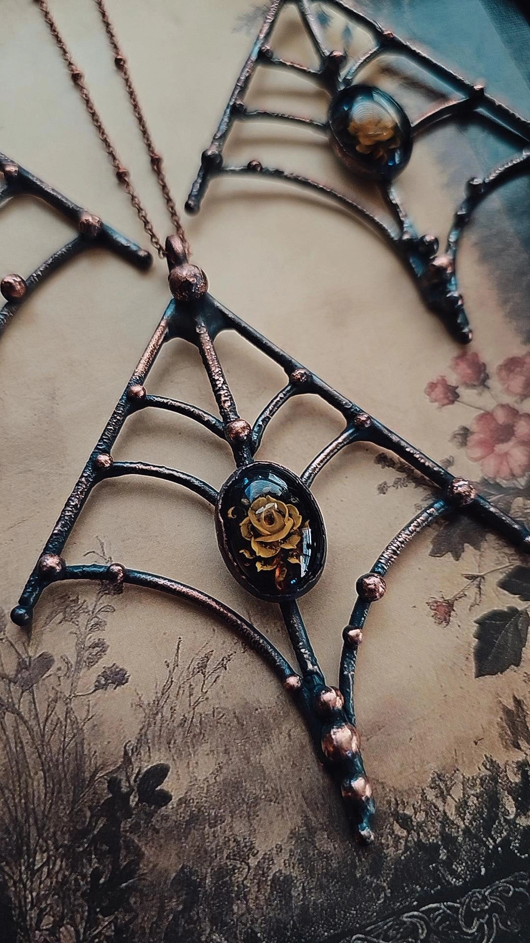 Victorian Web Pendant