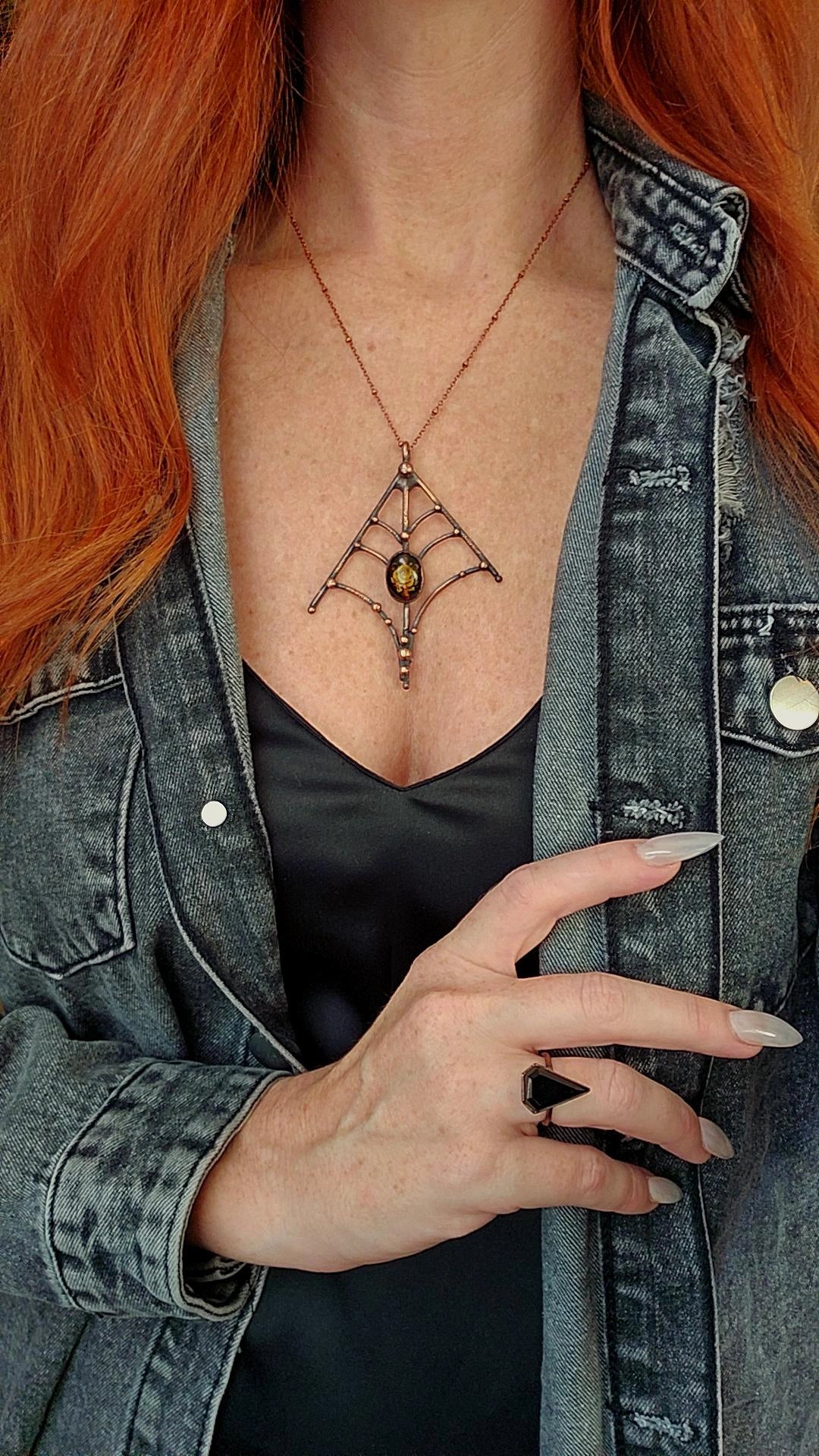 Victorian Web Pendant