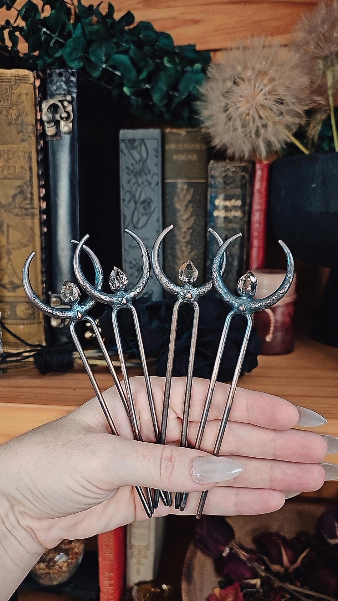 Crystal Moon Hair-pick