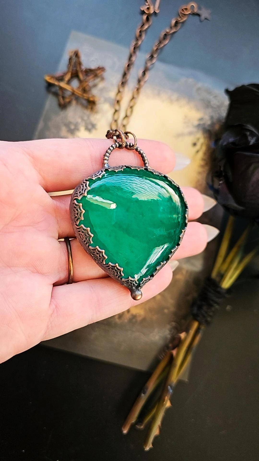 Emerald Web 🕸 Pendant