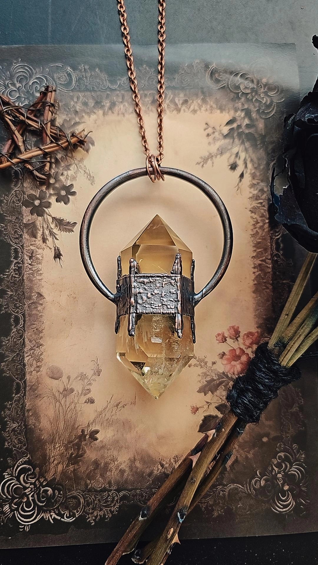 Citrine Crystal Pendant