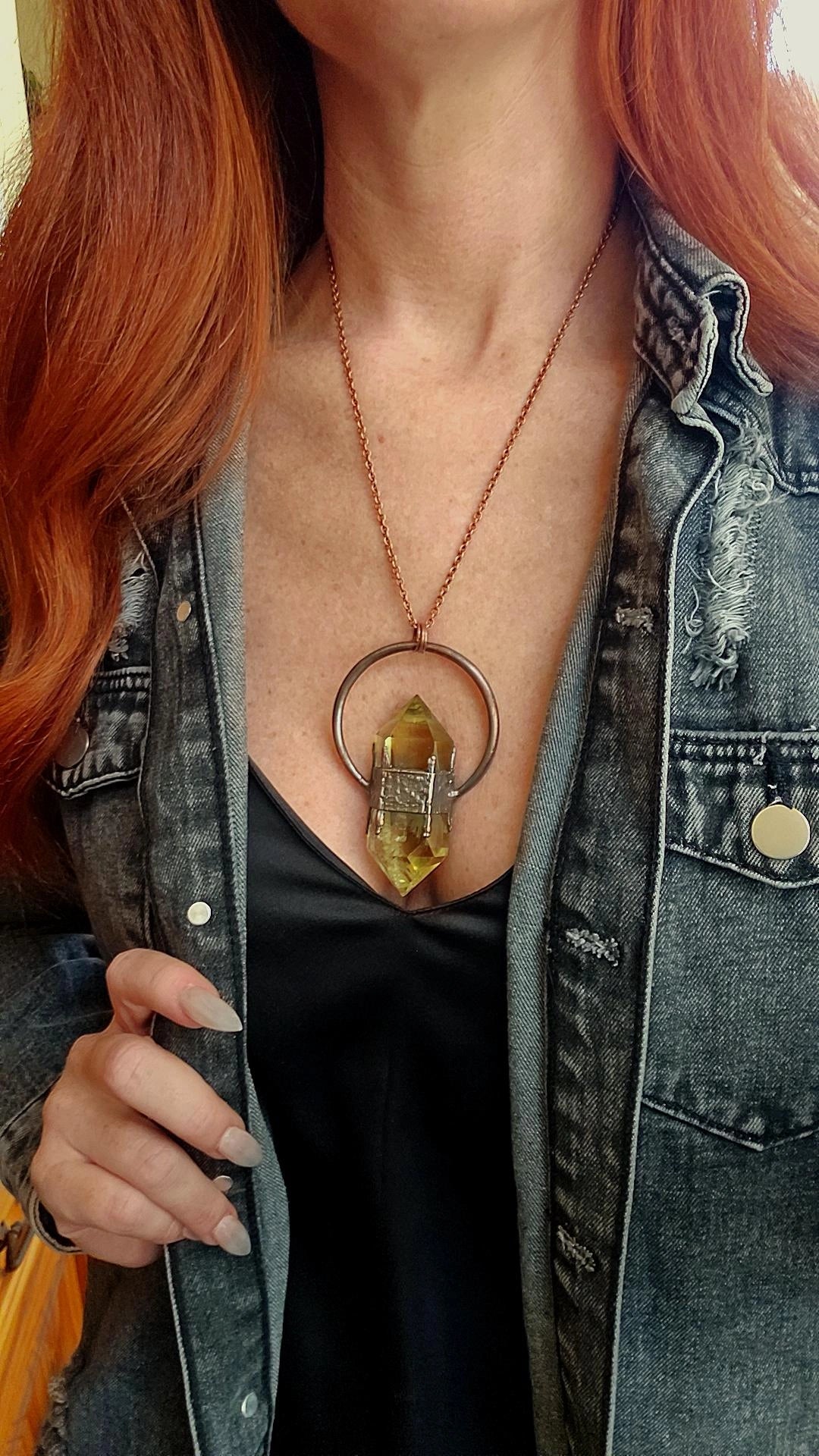 Citrine Crystal Pendant