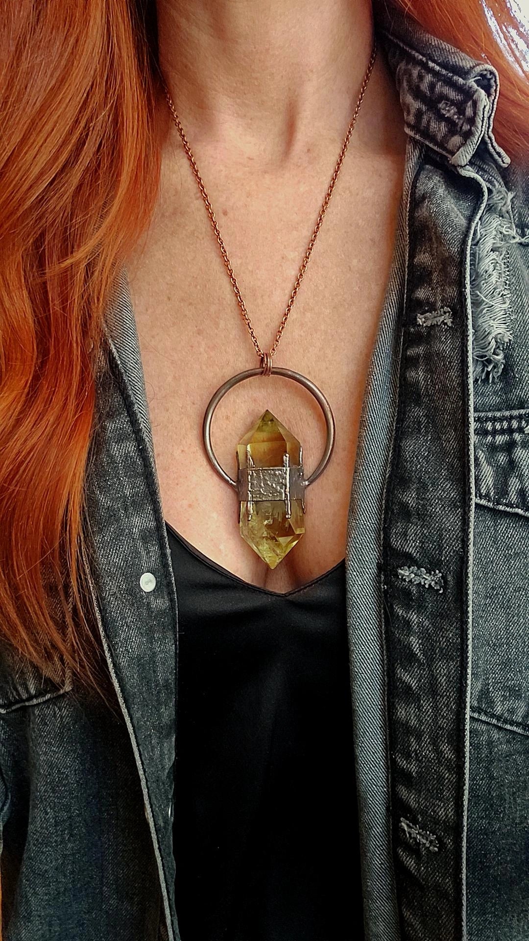 Citrine Crystal Pendant