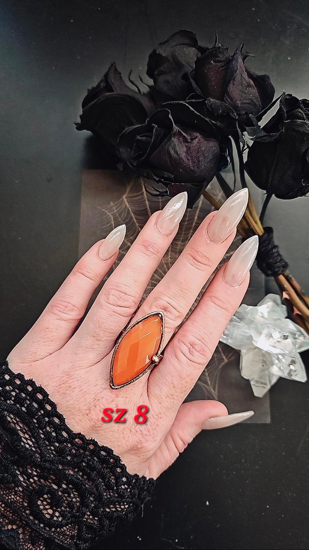 Carnelian copper ring