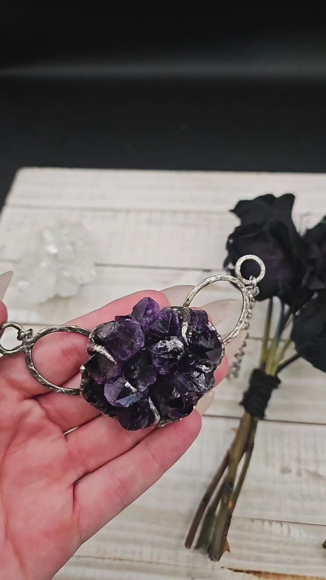 Amethyst Flower Pendant