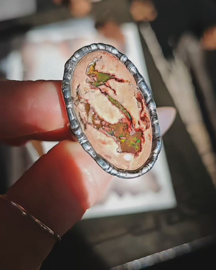 Mexican Fire Opal Ring