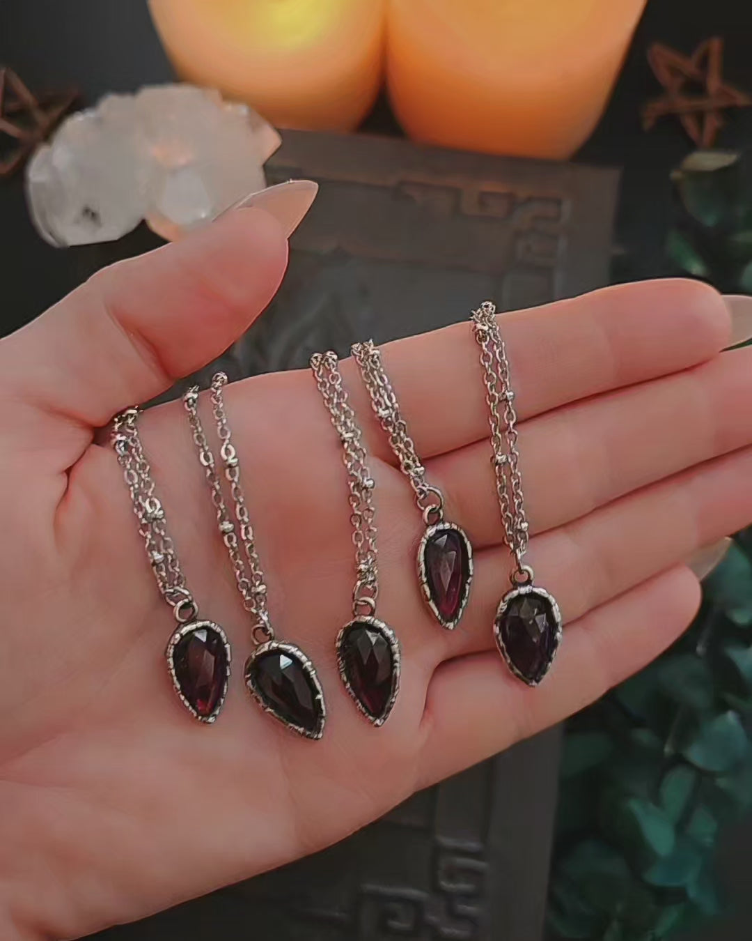 Garnet Charm Pendant