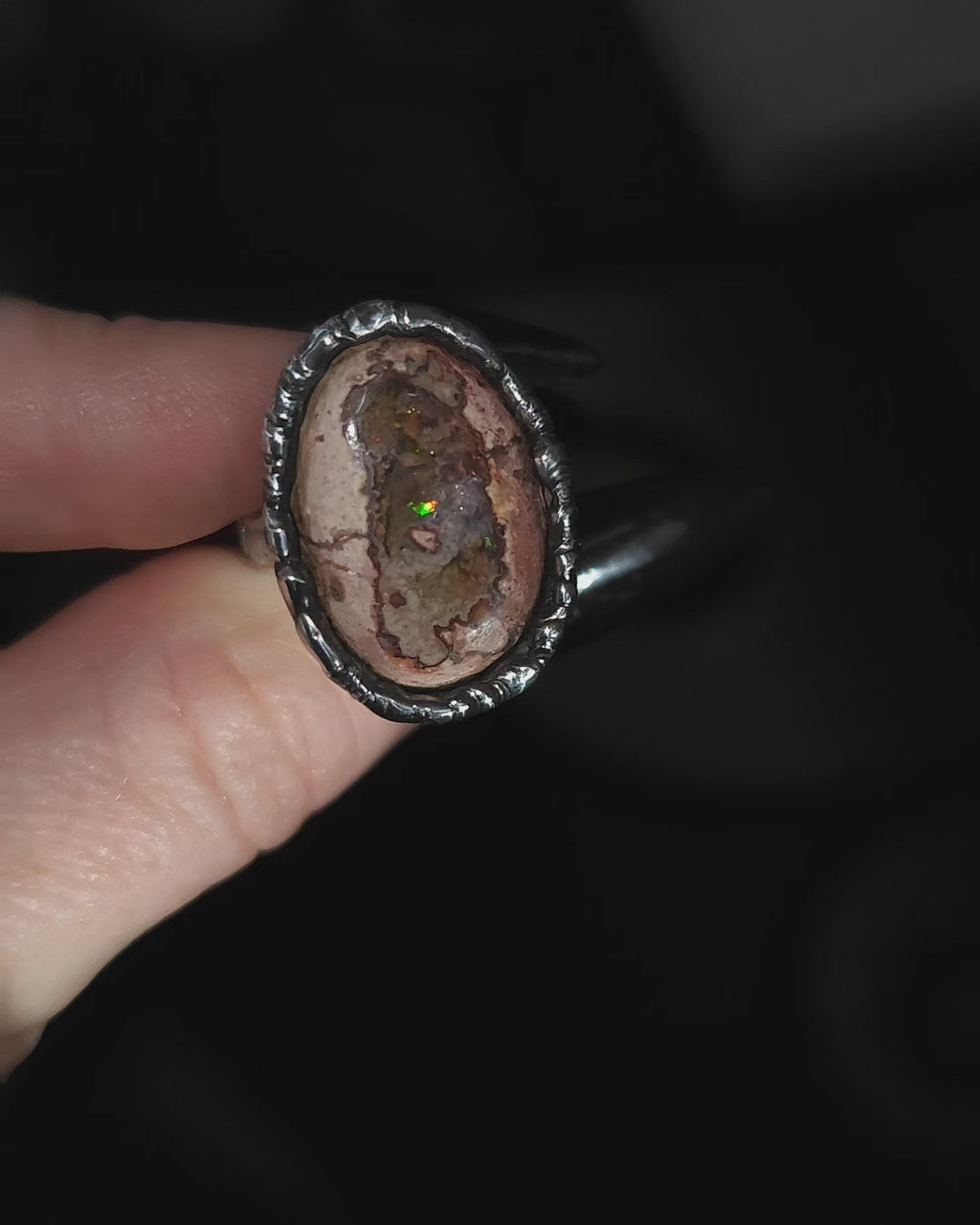 Mexican Fire Opal Ring, Size 7.25