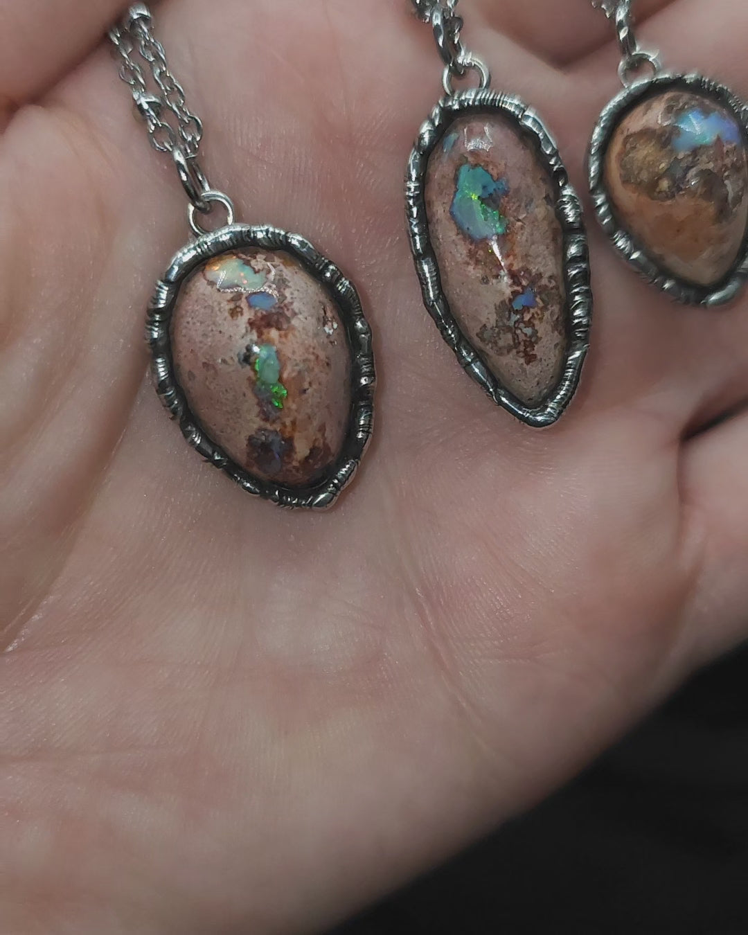 Fairy-Mermaid Opal Pendants