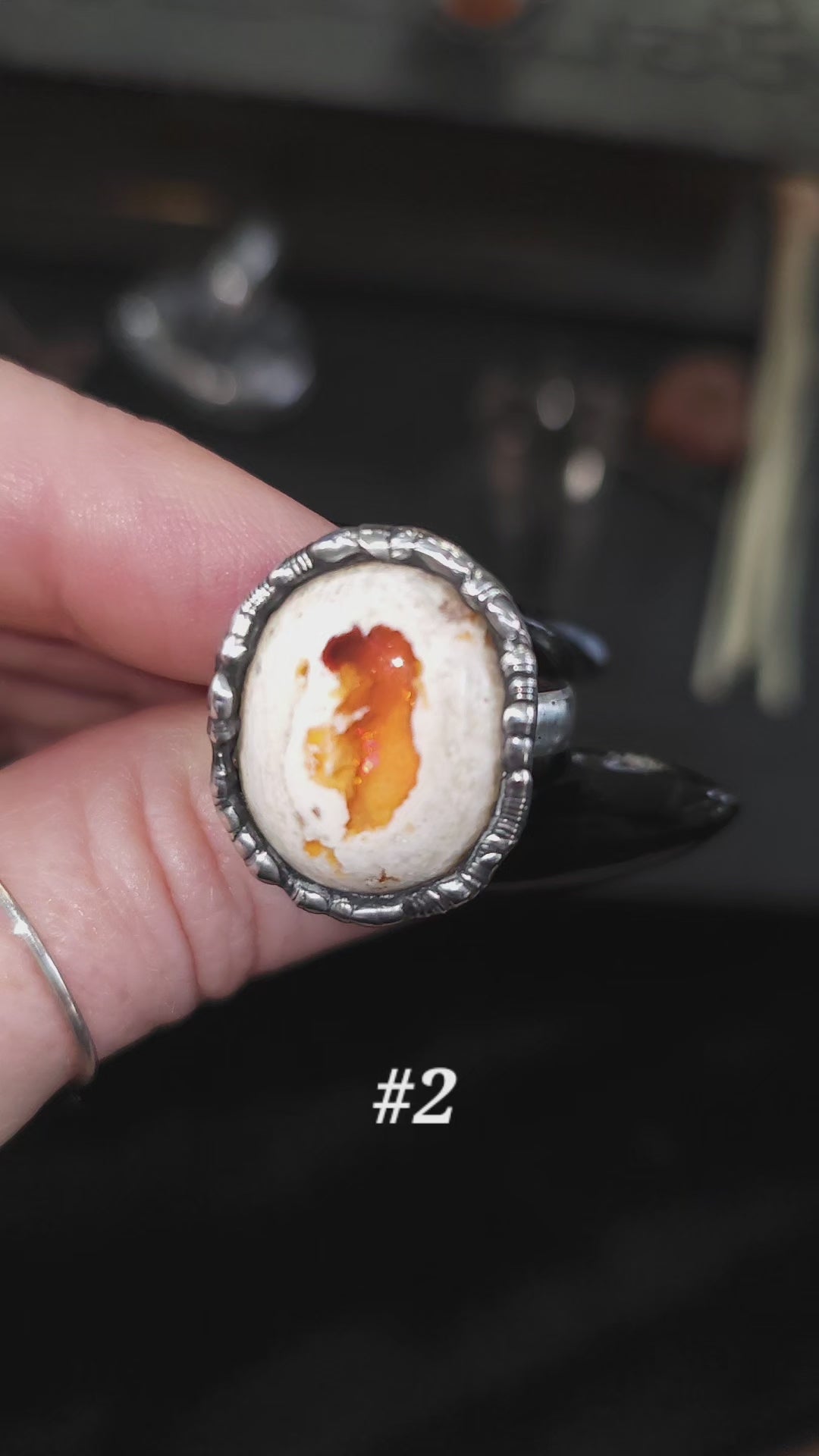 Autumn Squash, yellow opal rings 🍁