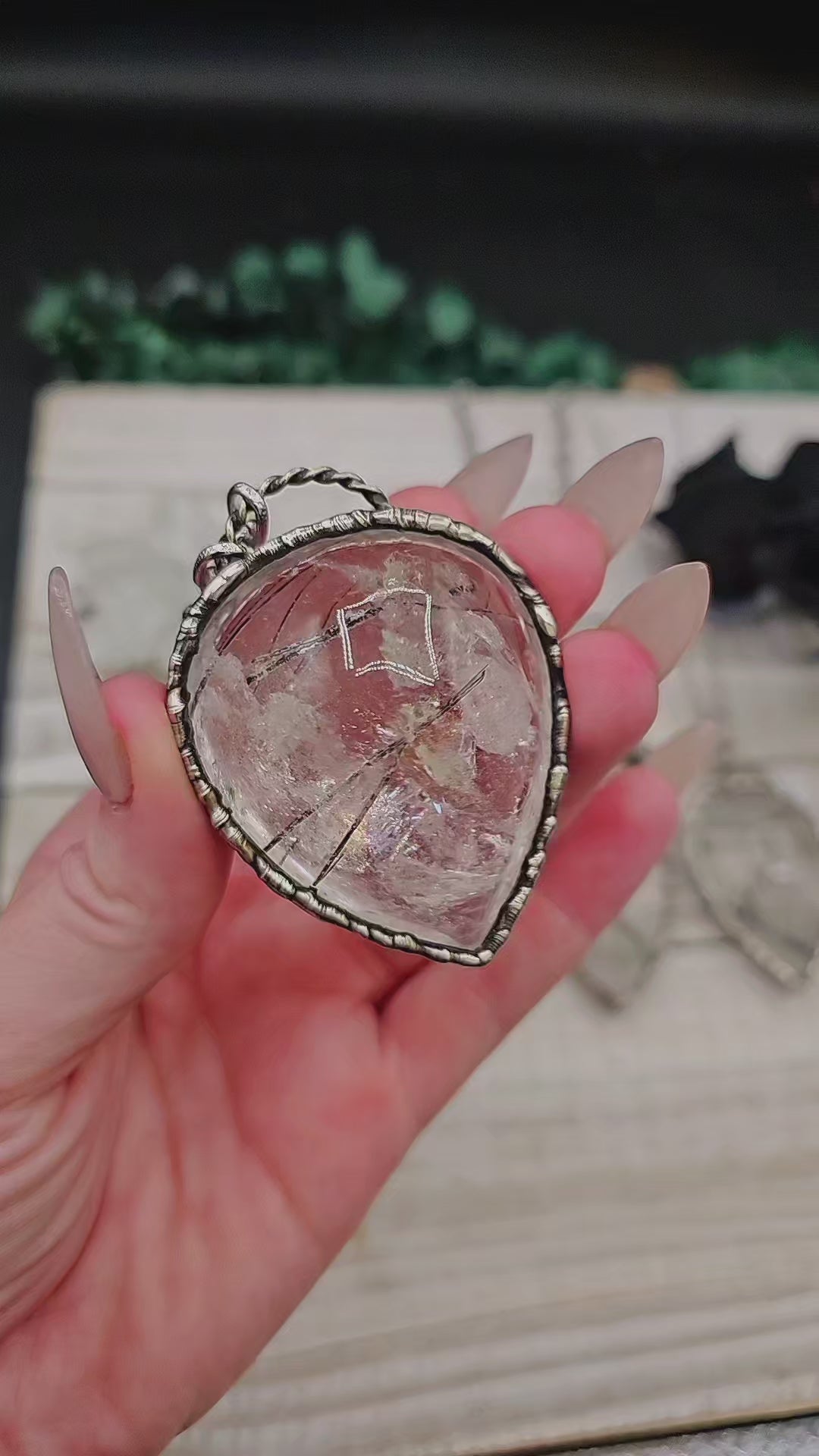 Tourmilated Quartz Pendant