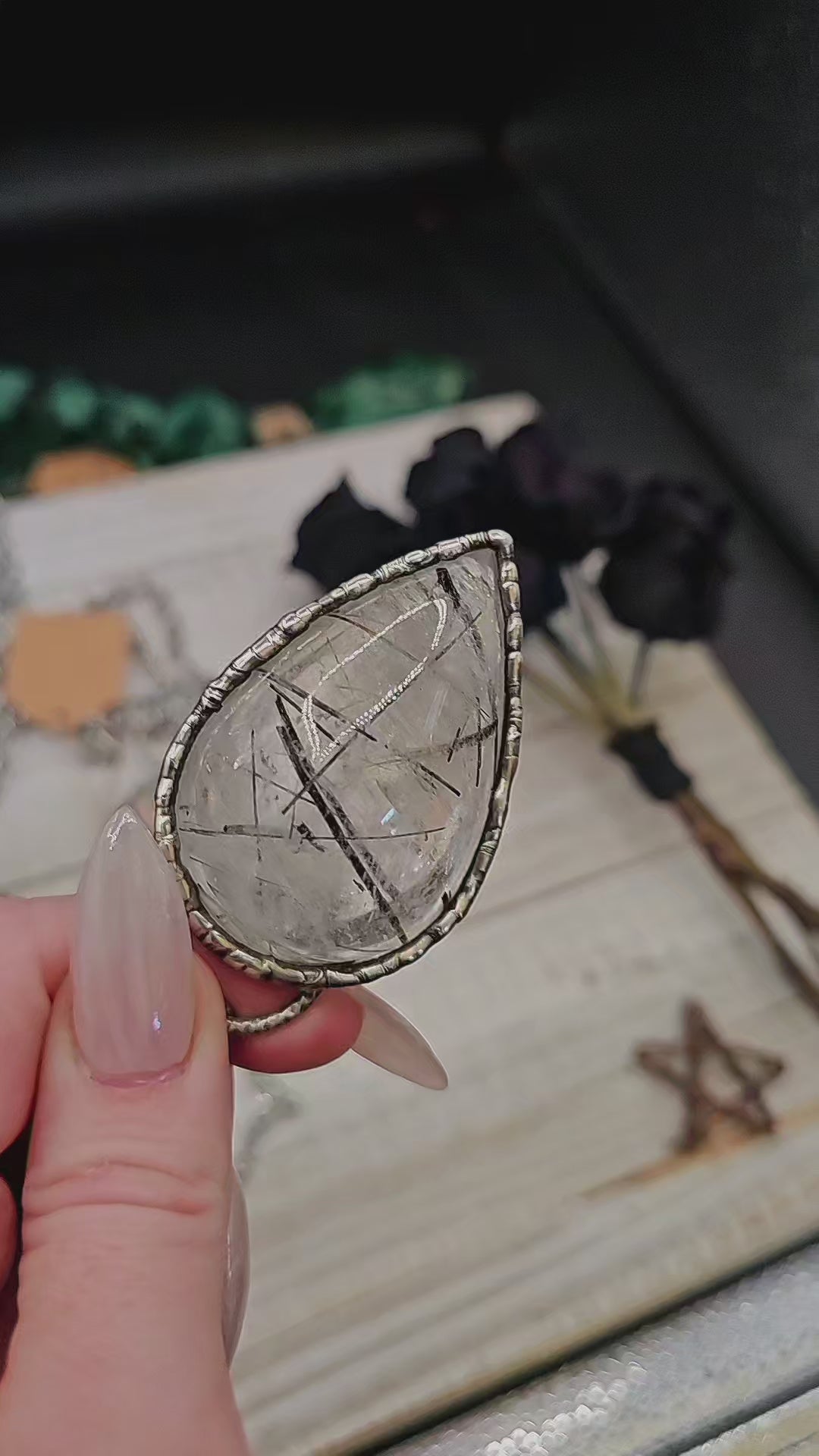 Tourmilated Quartz Pendant