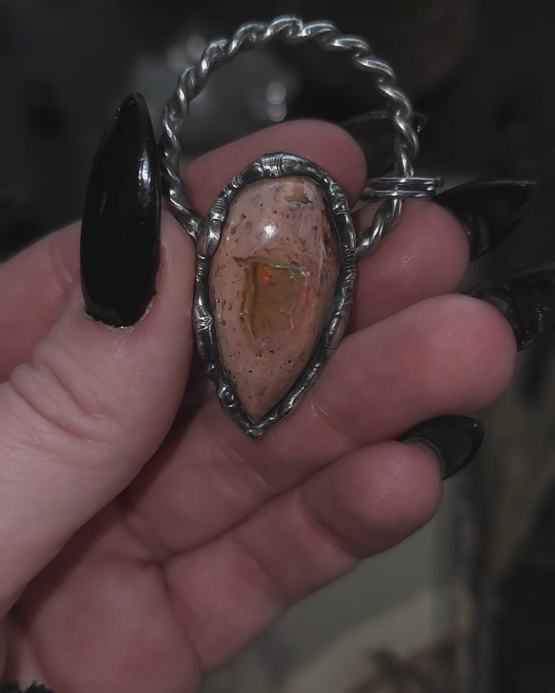 Mexican Fire Opal pendant