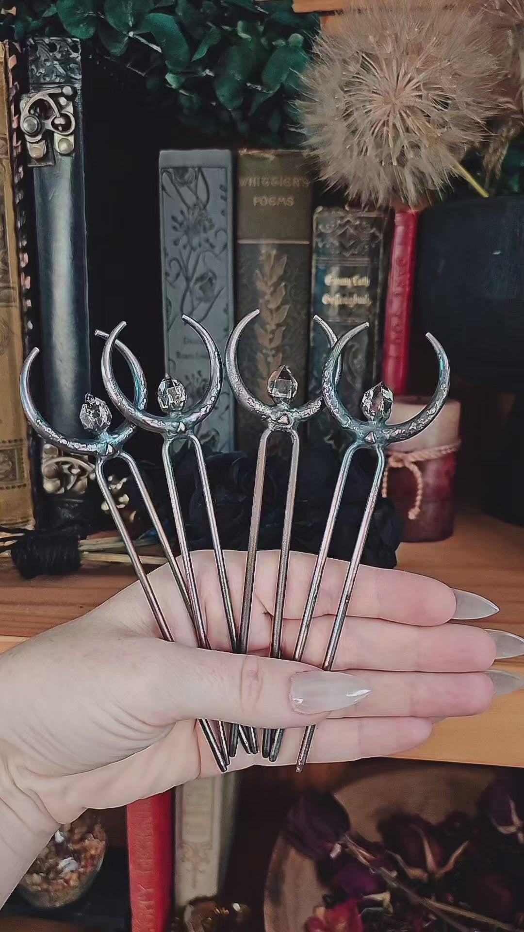 Crystal Moon Hair-pick