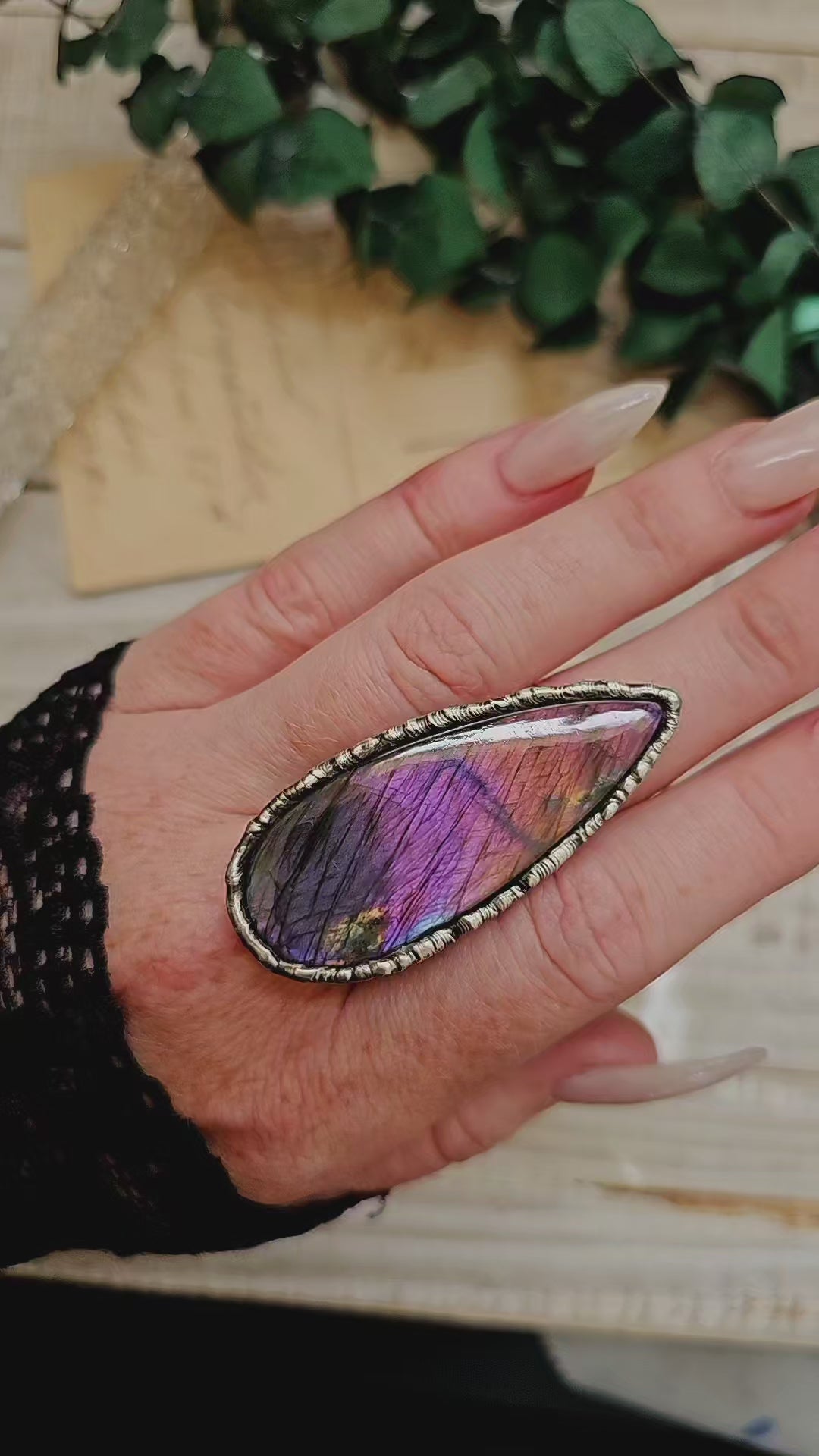 Rainbow Labradorite Ring