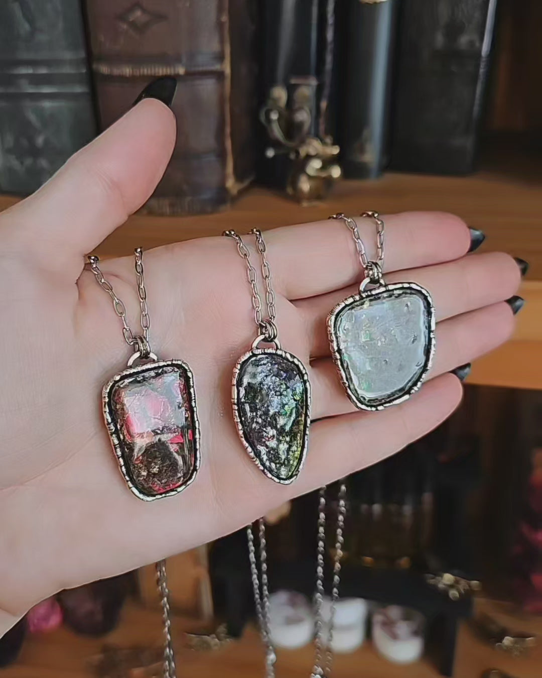 Ammolite Fossil Pendant