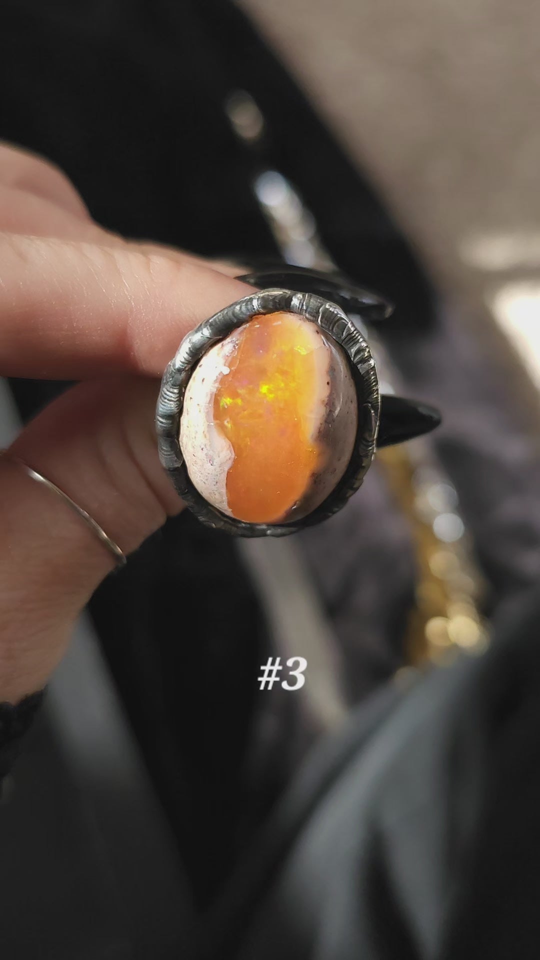 Autumn Squash, yellow opal rings 🍁