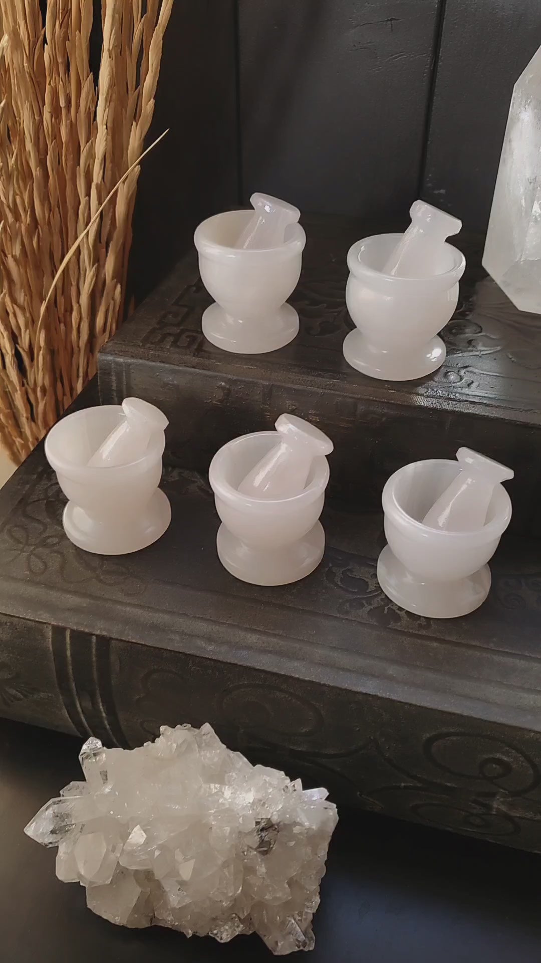 Mini Rose Quartz Mortar Bowl