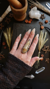 Banded Agate Ring, size 7-9
