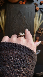 Banded Agate Ring, size 7-9