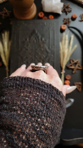 Biotite Druzy Ring, Adjustable size 6-11