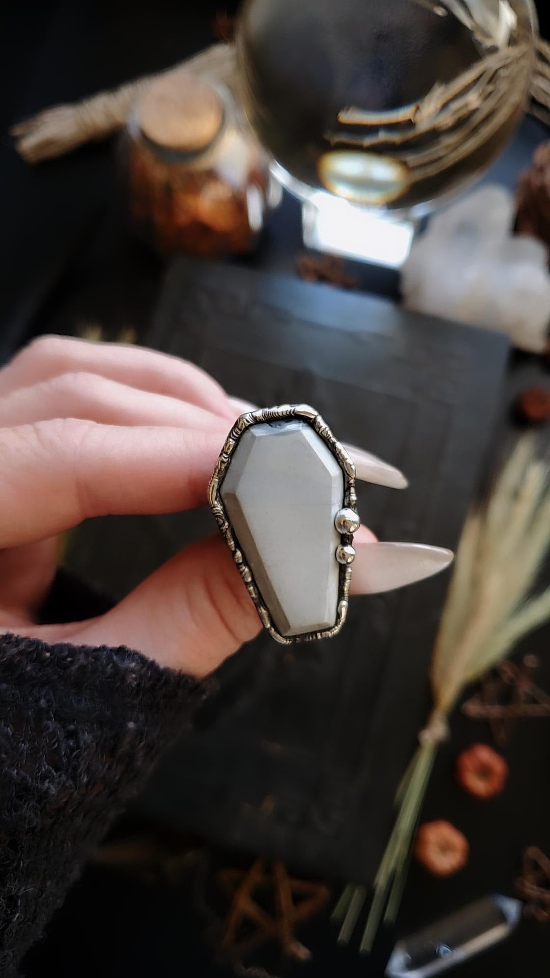 Jasper Coffin Rings