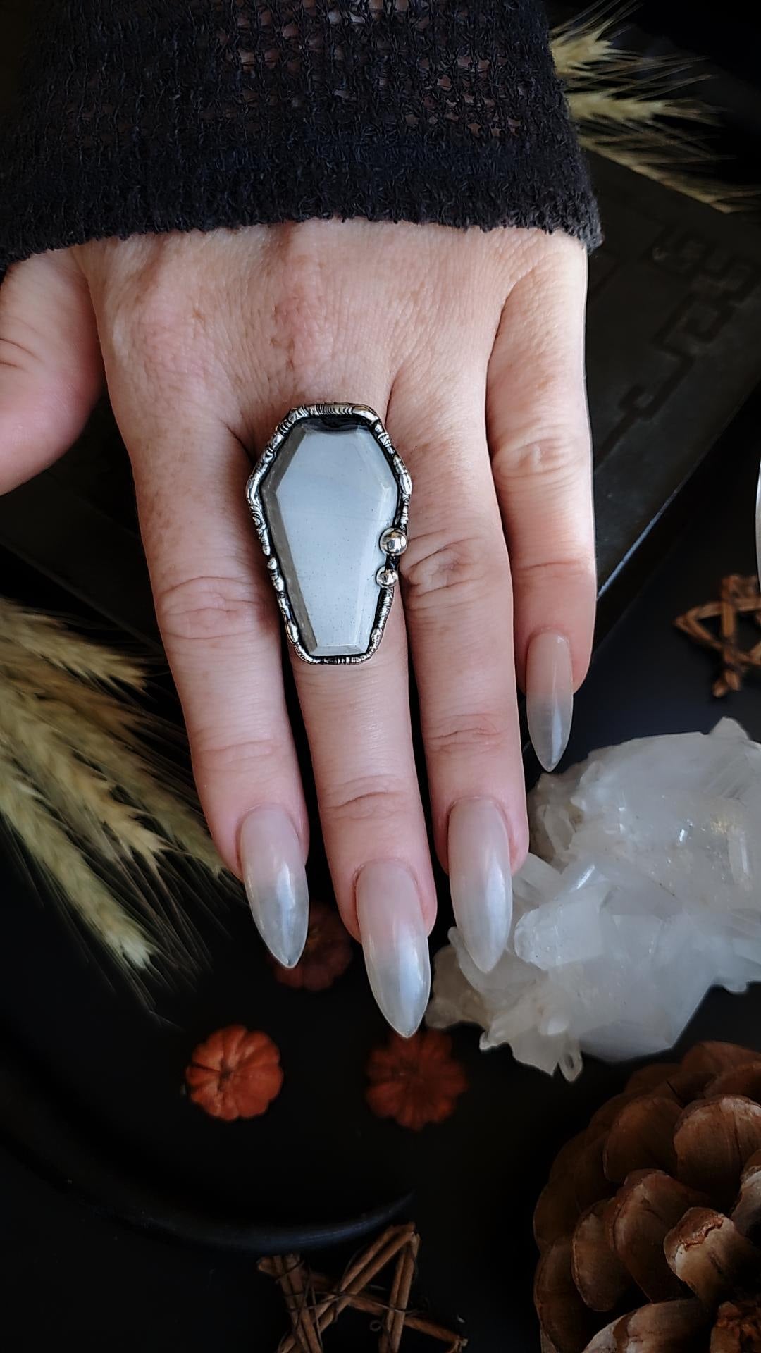 Jasper Coffin Rings