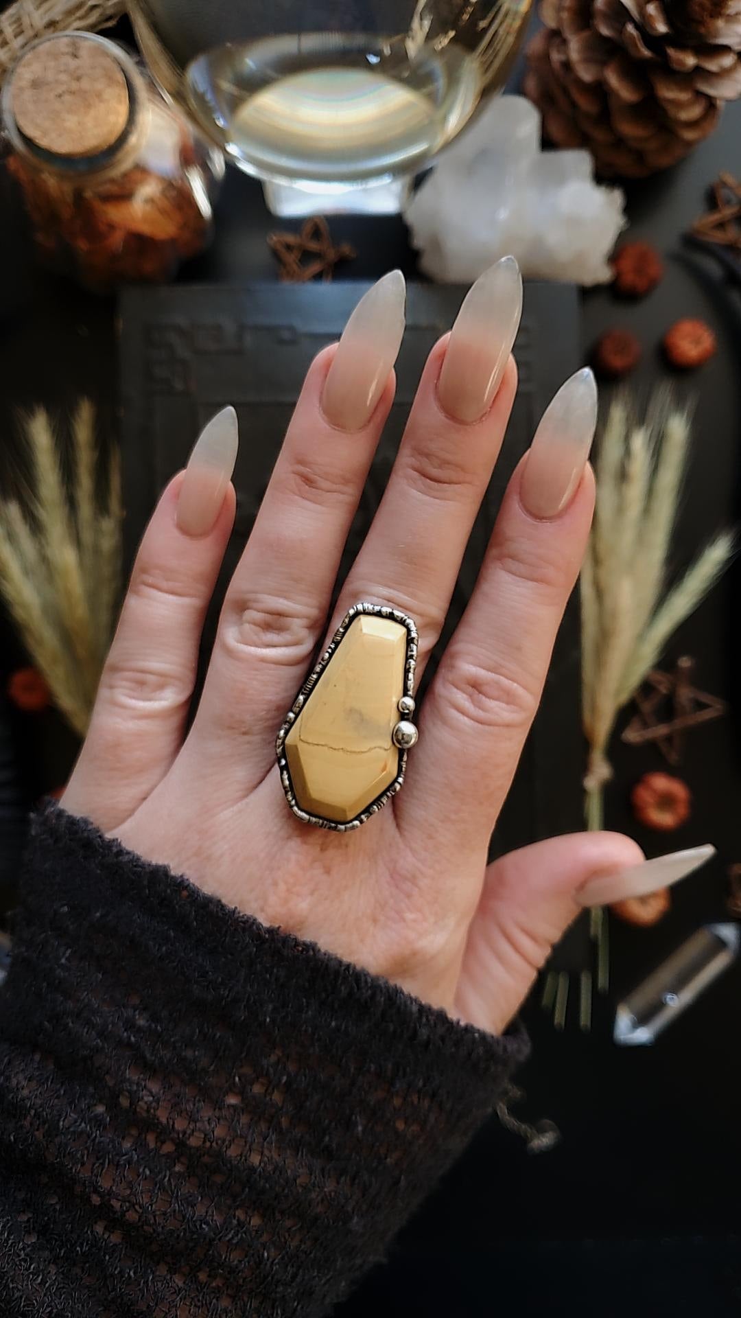 Jasper Coffin Rings