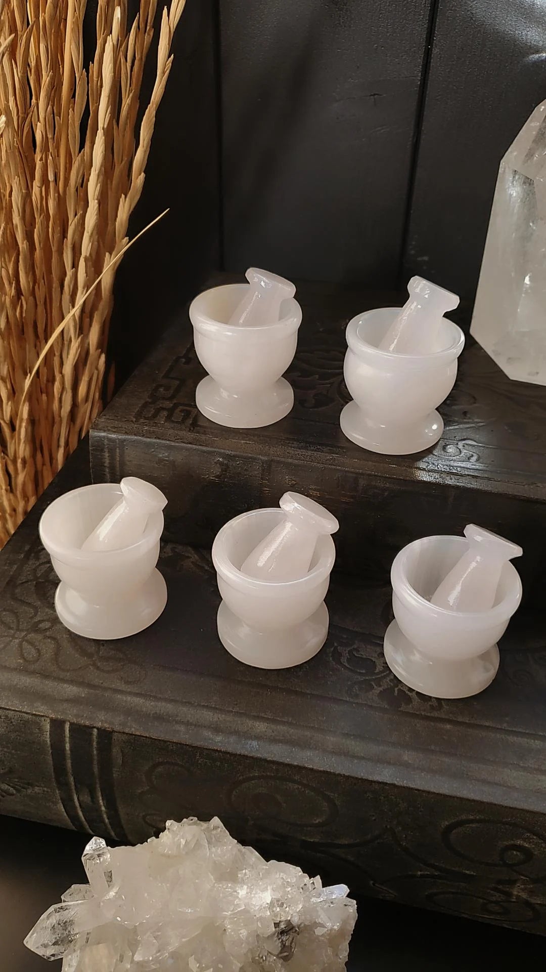 Mini Rose Quartz Mortar Bowl